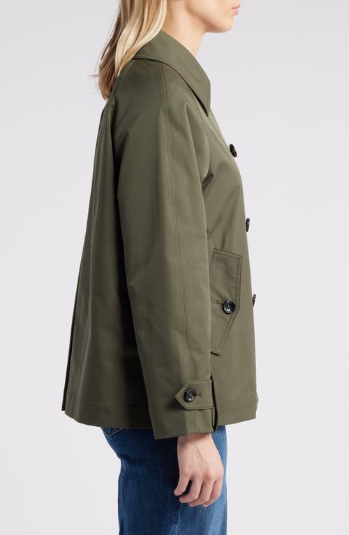 Shop Lucky Brand Double Breasted Water Resistant Trench Jacket In Loden