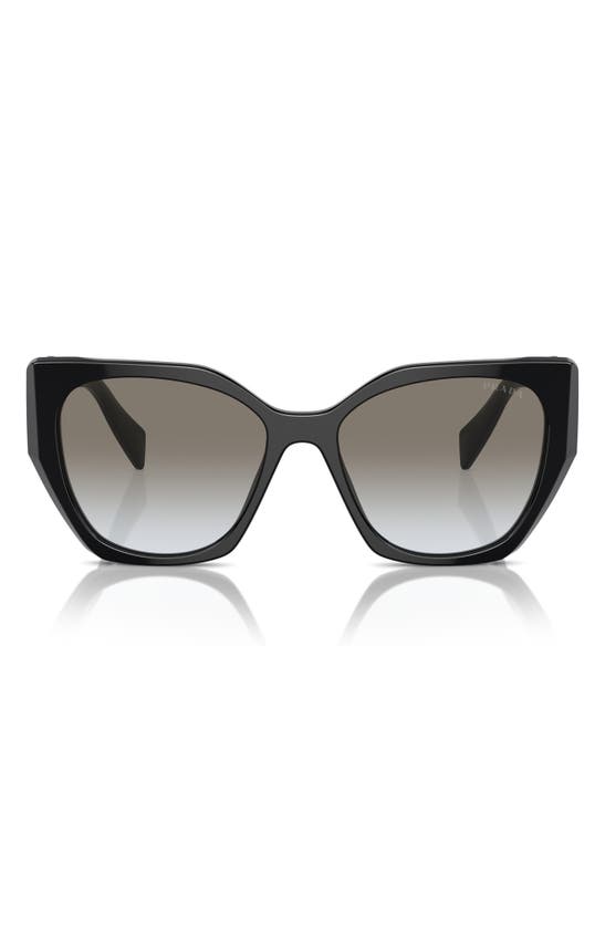 Prada Pr 15ws 1ab5z1 Geometric Polarized Sunglasses In Black