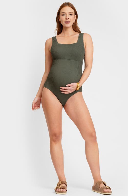 SERAPHINE SERAPHINE TEXTURED MATERNITY ONE-PIECE SWIMSUIT 
