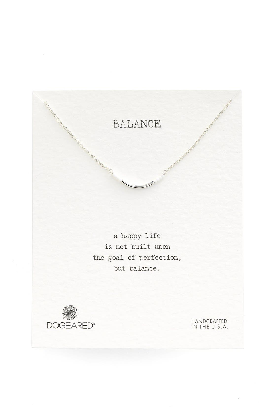 Dogeared 'Balance' Beaded Bar Pendant Necklace Nordstrom