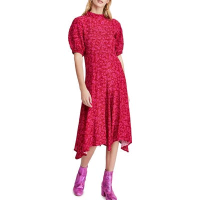 Free People Jessie Floral Print Dress, Red
