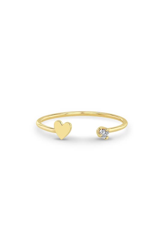 Zoë Chicco Women's Itty Bitty Symbols 14k Yellow Gold & Diamond Open Ring In Yellow Gold