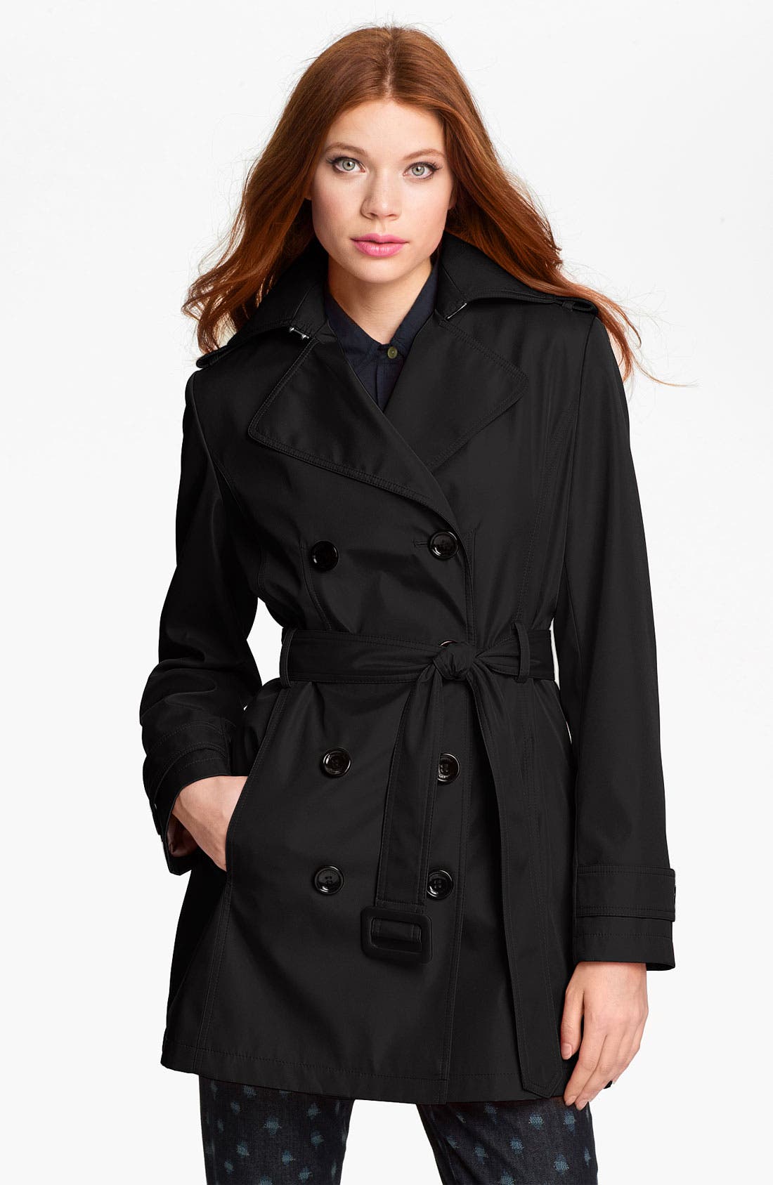 Calvin Klein Skirt Back Trench Coat Nordstrom