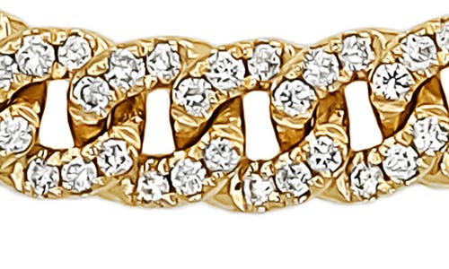 Shop Bony Levy Pavé Diamond Curb Chain Bracelet In 18k Yellow Gold/diamond