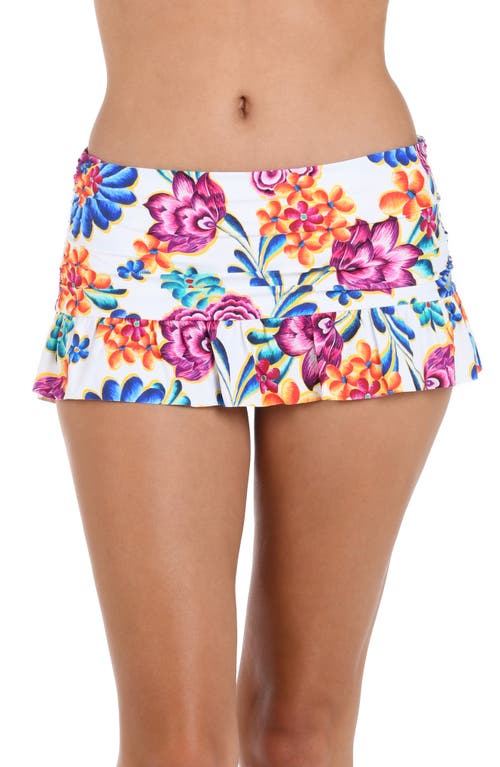 La Blanca Paradiso Ruffle Skirted Bikini Bottoms In Multi