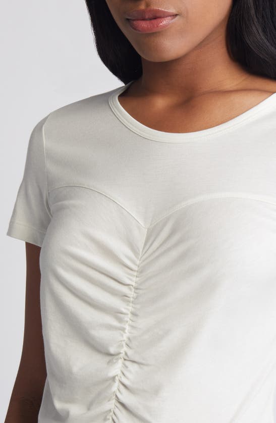 Shop Nation Ltd Alina Ruched T-shirt In White