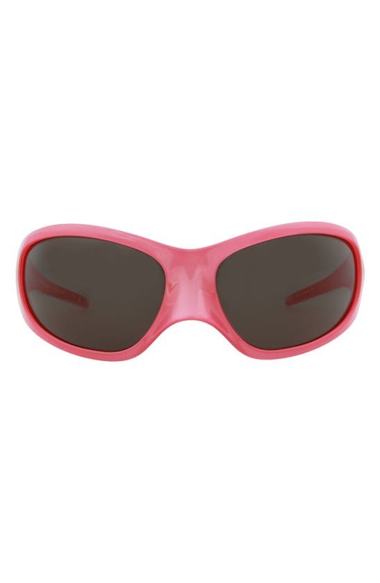 Balenciaga Shield-frame Bio Injection Sunglasses In Pink Pink Grey