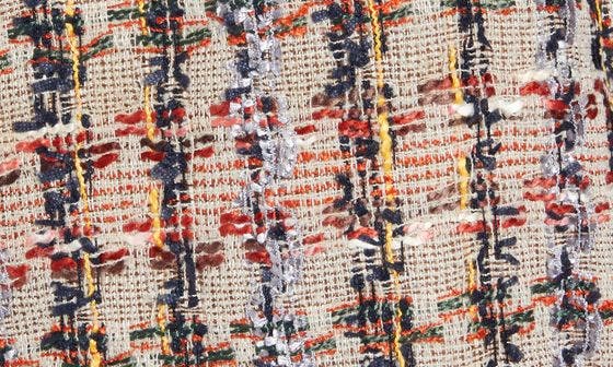 halogen raw edge tweed jacket