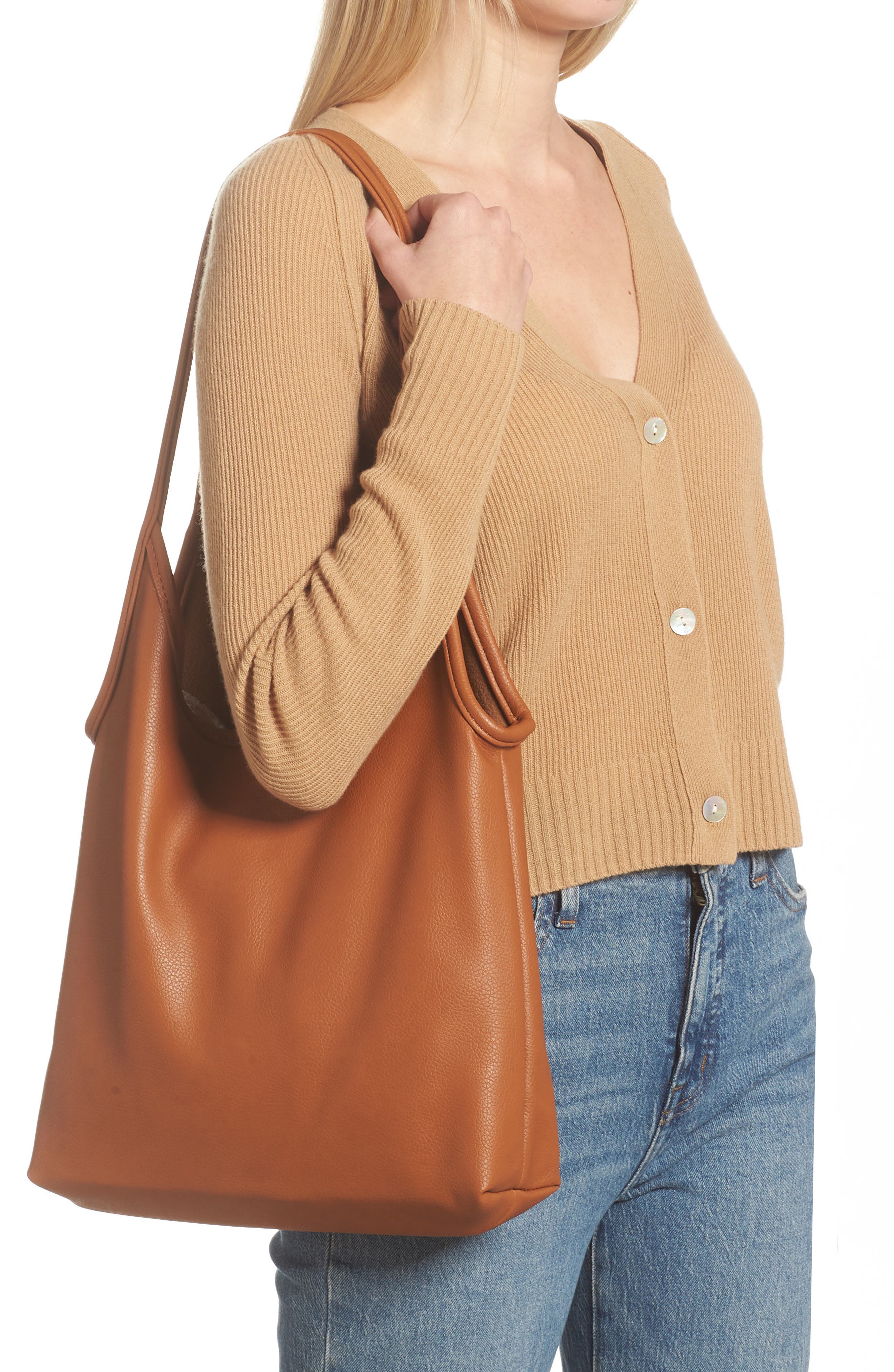 nordstrom faux leather tote