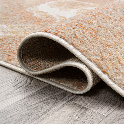 Jonathan Y Petalo Abstract Two-tone Modern Area Rug In Orange/beige/cream