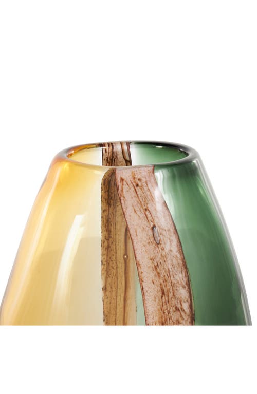 Vivian Lune Home Tricolor Glass Vase In Multi Colored