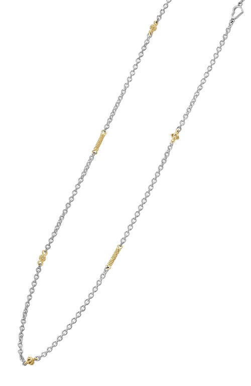 Lagos 'caviar Icon' Chain Necklace In Silver/gold
