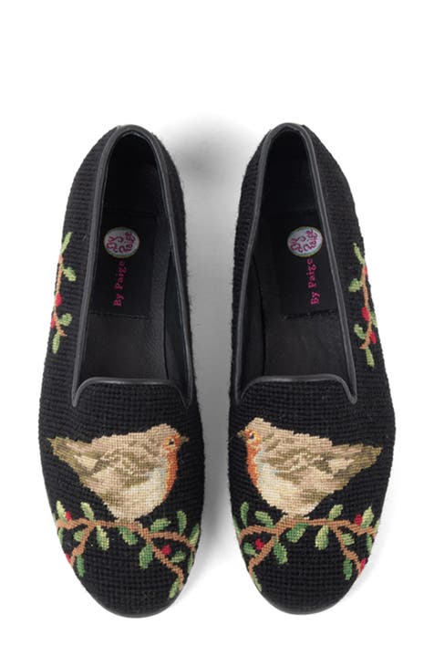 By Paige Women's Needlepoint Loafer in Bee - Sage