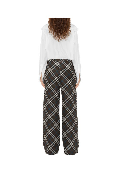 Burberry Check Silk Pyjama Trousers In Snug