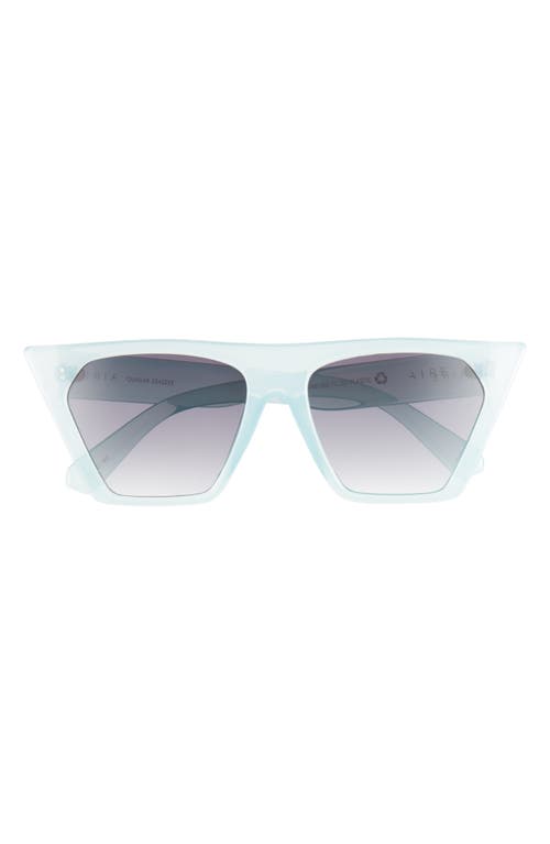 Quasar 58mm Cat Eye Sunglasses in Green /Cool Smoke Grad