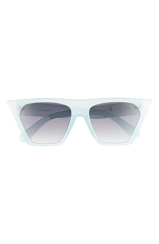 Aire Quasar 58mm Gradient Cat Eye Sunglasses In Green / Cool Smoke Grad