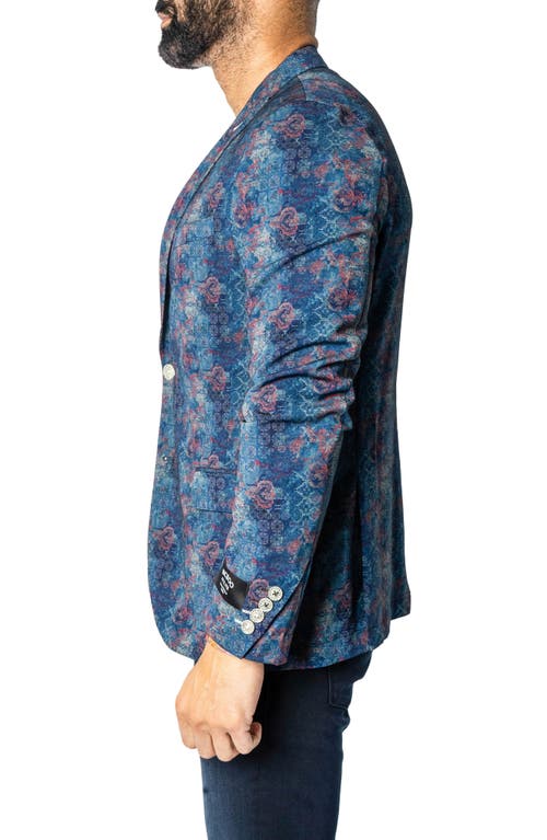 Maceoo Descartes Unconstructed Badboy White Blazer In Blue
