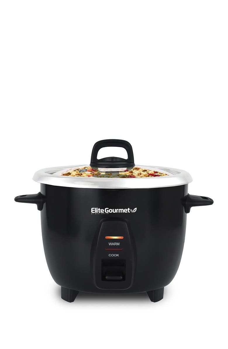 MAXI-MATIC Elite Gourmet 10-Cup Rice Cooker, Main, color, BLACK