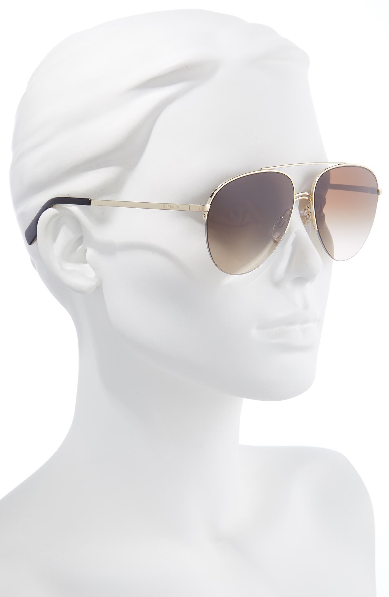 burberry 59mm aviator sunglasses