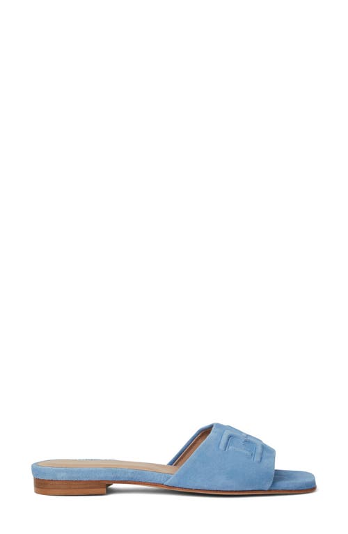 Bruno Magli Fabia Slide Sandal In Light Blue Suede