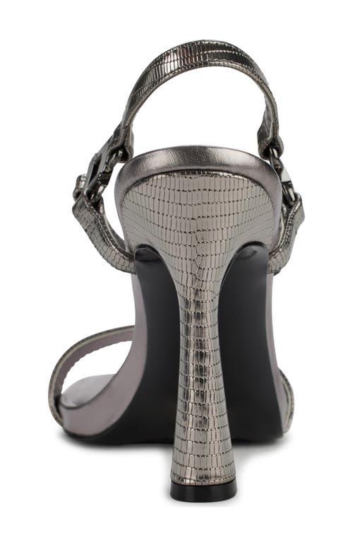 Karl Lagerfeld Paris Cybil Ankle Strap Sandal In Dark Slate