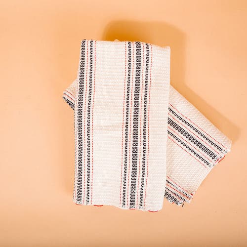 Siafu Home Mistari Striped Tea Towel In Natural