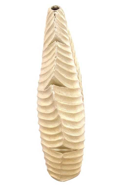 Vivian Lune Home Polystone Vase In Gold