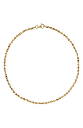 Bony Levy Blg 14k Gold Twist Chain Anklet In 14k Yellow Gold
