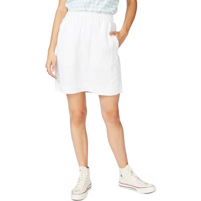 Court & Rowe Linen Pencil Skirt, White