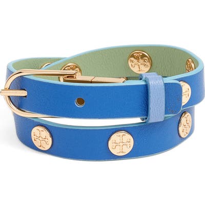 Tory Burch Reversible Double Wrap Logo Bracelet