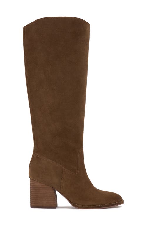 Shop Vince Camuto Leila Block Heel Knee High Boot In Chocolate Fa Dgrbrn