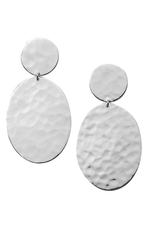 Ippolita Classico Crinkle Hammered Drop Earrings in Silver at Nordstrom