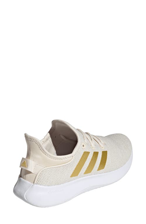Adidas Originals Adidas Cloadfoam Pure Running Shoe In White/gold Met./white
