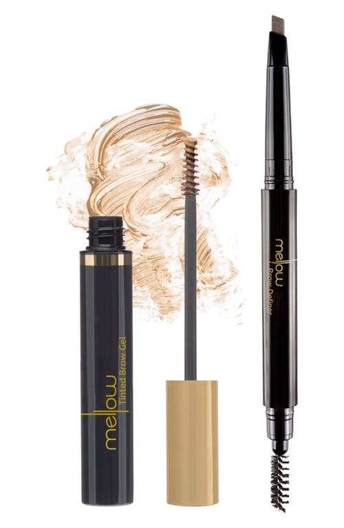 MELLOW COSMETICS Brow Definer & Tinted Brow Gel Kit USD $42 Value in Caramel