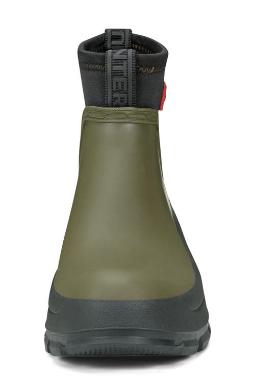 Hunter Eloise Waterproof Neoprene Boot In Ryegrass/black/black