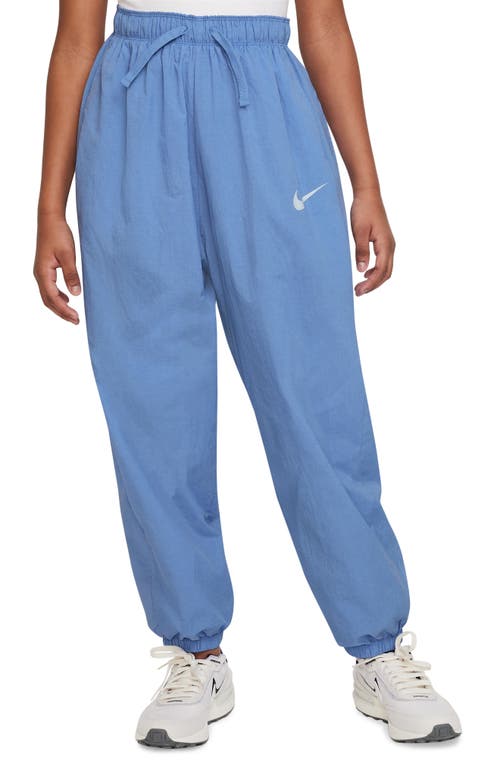 Nike Kids' Sportswear Side Stripe Track Pants In Polar/blue Tint