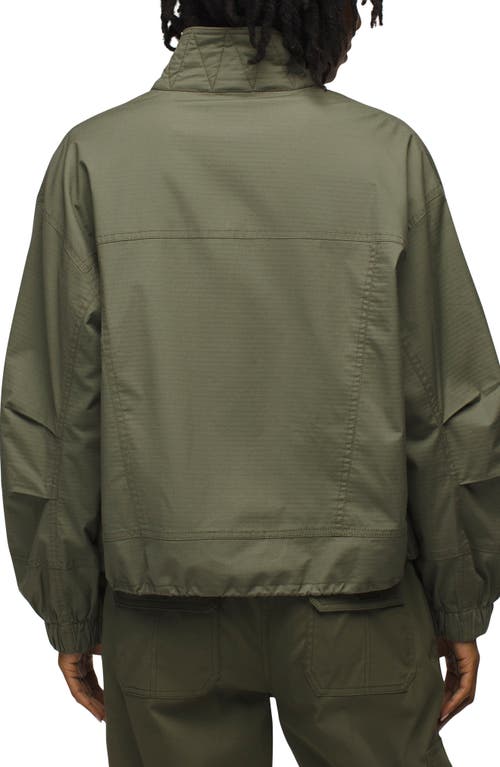 Prana Palisades Organic Cotton Blend Ripstop Jacket In Rye Green