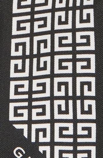 Givenchy 4g Monogram-print Silk Pocket Square in Black for Men
