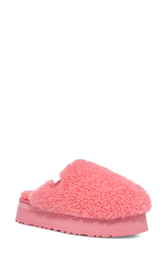 Ugg Maxi Curly Platform Slide Slippers In Pink