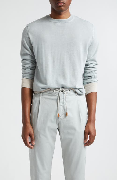 Eleventy Merino Wool & Silk Crewneck Sweater Sand at Nordstrom,