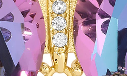 Eye Candy Los Angeles Abby Cz Butterfly Drop Earrings In Purple