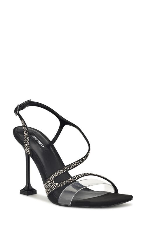 Nine West Nines Embellished Strappy Sandal Black at Nordstrom,