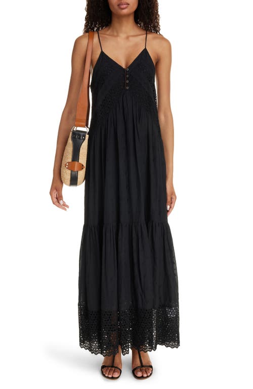 Isabel Marant Étoile Sabba Cotton Maxi Dress Black at Nordstrom, Us