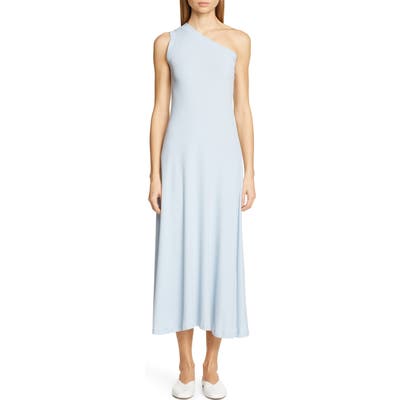 Rosetta Getty One-Shoulder Jersey Dress, Blue