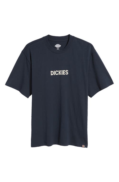 Shop Dickies Patrick Logo Cotton Graphic T-shirt In Dark Navy