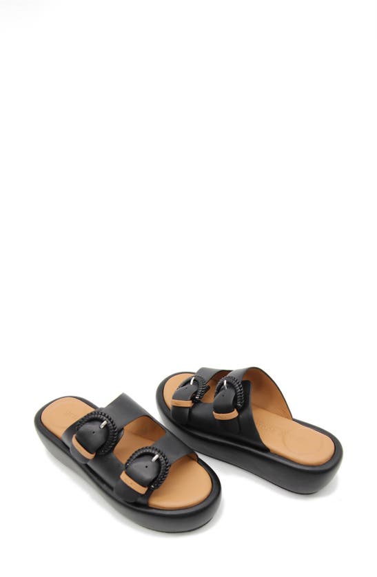 Shop Gentle Souls By Kenneth Cole Gentle Souls Theresa Platform Slide Sandal In Black Leather
