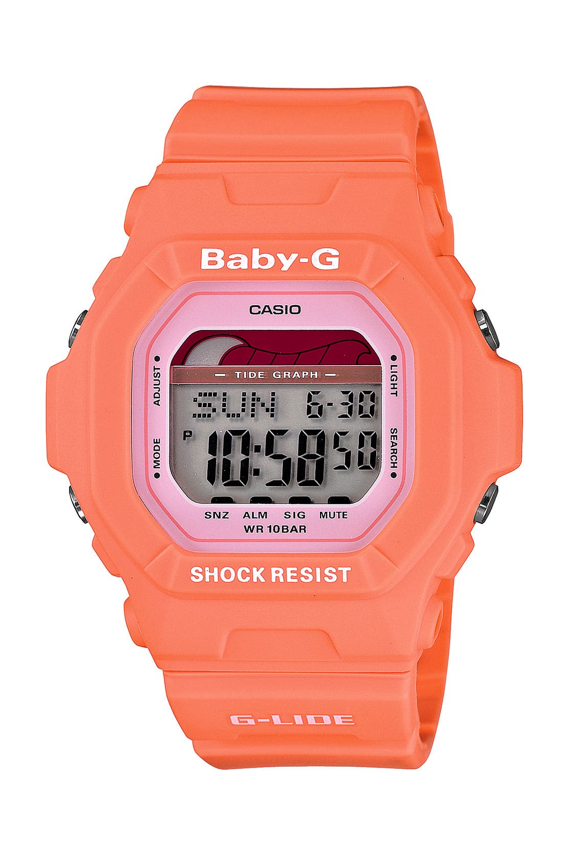 casio baby g tide graph watch