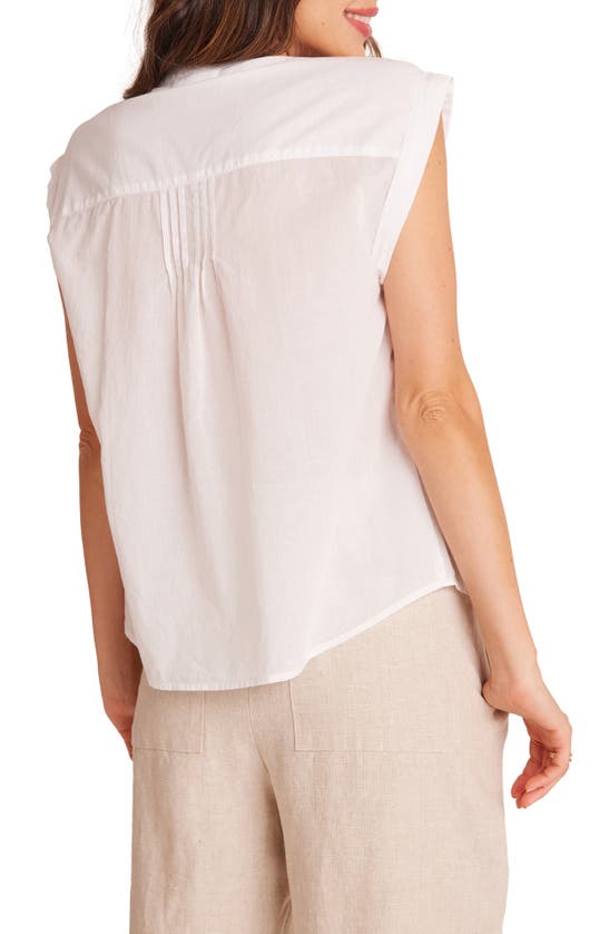 Shop Bella Dahl Pintuck Detail Sleeveless Cotton Top In White