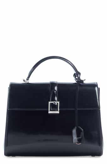 Saint Laurent Small Le Fermoir Calfskin Top Handle Bag