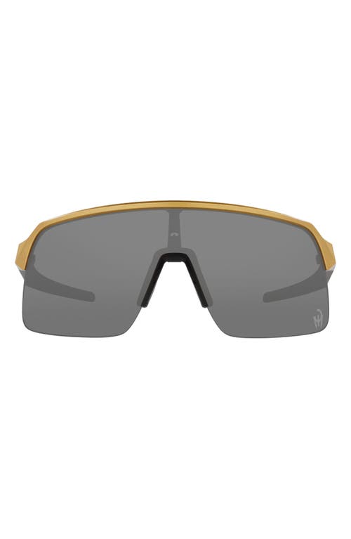 Oakley Sutro Lite 139mm Prizm Semirimless Wrap Shield Sunglasses in Gold at Nordstrom